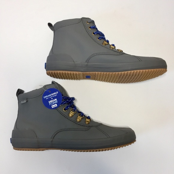 Keds Gray Scout Matte Twill WX chunky Ankle Boots - Picture 11 of 16